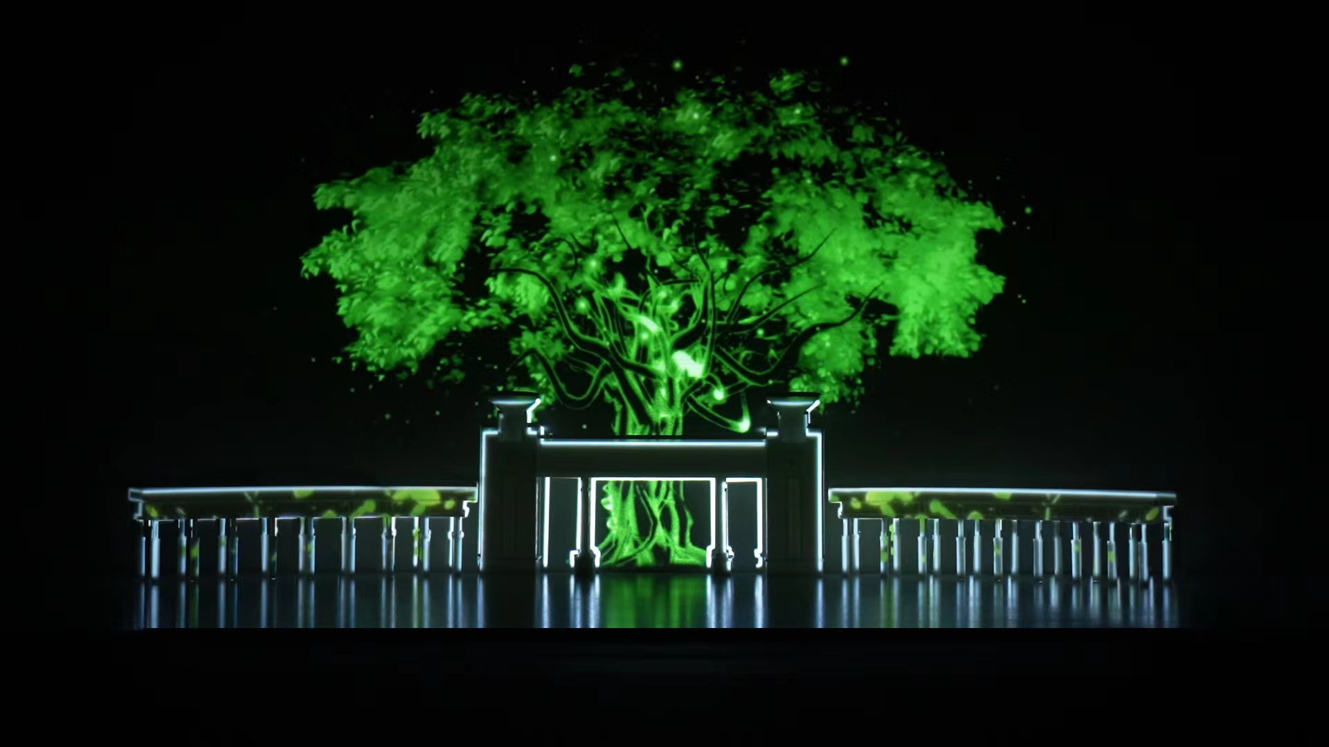 寧波財經學院校門“3D燈光秀”現場 學校供圖2.jpg 寧波財經學院校門“3D燈光秀”現場 學校供圖2.jpg