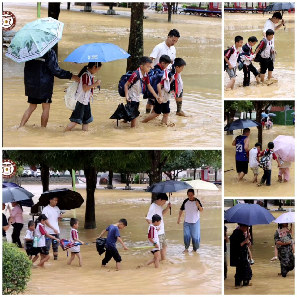 谷拉鄉(xiāng)中心學校教師有序組織學生轉(zhuǎn)移——高敏攝   3.jpg